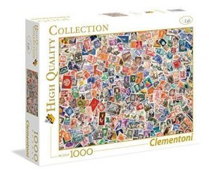 Clementoni puzzle 1000 pezzi - francobolli