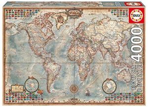 Educa Puzzle 4000 pezzi - Mappa politica del mondo