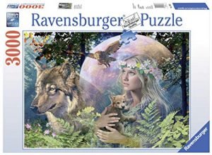 Ravensburger - puzzle 3000 pezzi la fanciulla e il lupo