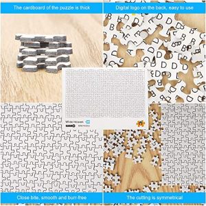 Tinyouth Puzzle Bianco 1000 Pezzi Puzzle Da Dipingere 42 X 297 Cm 2 Mm Mini Puzzle Di Cartone Da 2 Mm Con Stampa Ridotta 0 1
