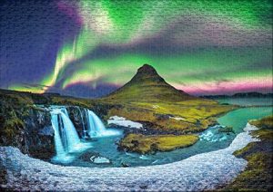 Ulmer Puzzleschmiede Puzzle Kirkjufell Puzzle 1000 Pezzi Aurora Boreale Sopra Il Famoso Monte Kirkjufell In Islanda 0 0